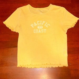 Yellow American Eagle Shirt. Size Small. Pacific Coast 77